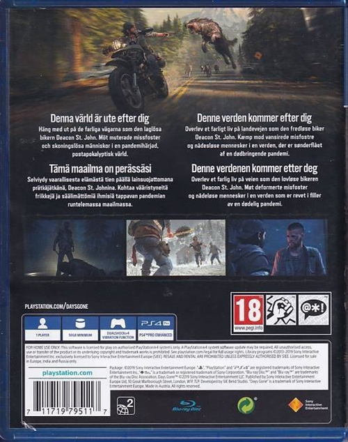 Days Gone - PS4 (B Grade) (Genbrug)
